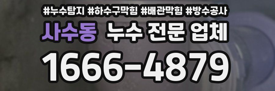 사수동 누수 전문 업체
