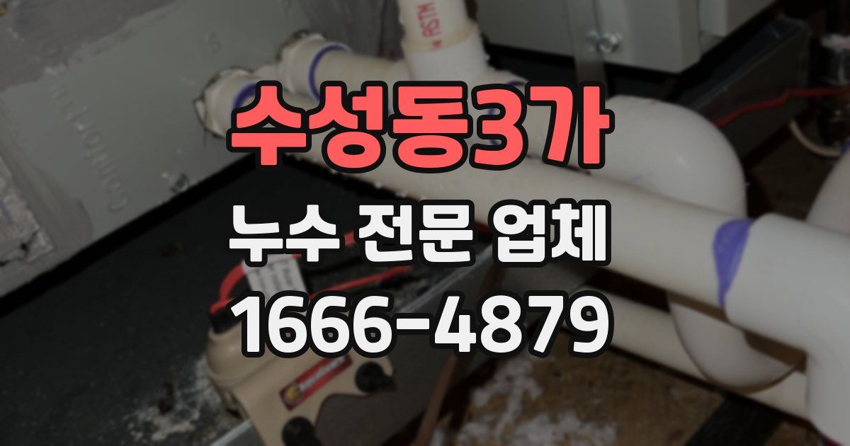 수성동3가 누수 전문 업체