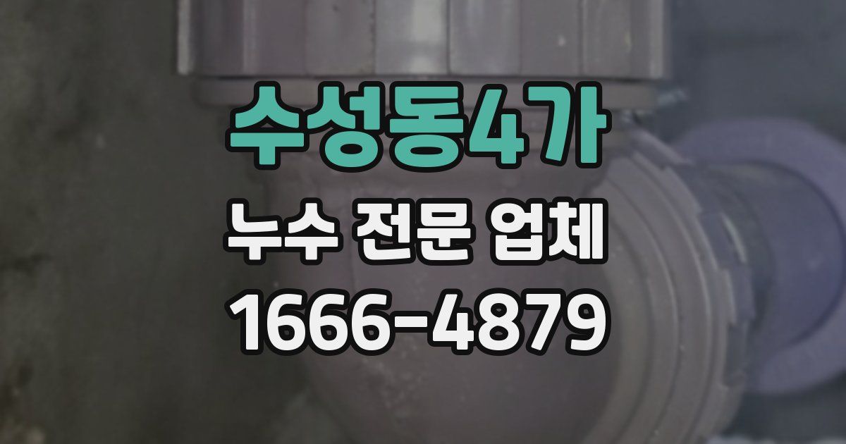 수성동4가 누수 전문 업체