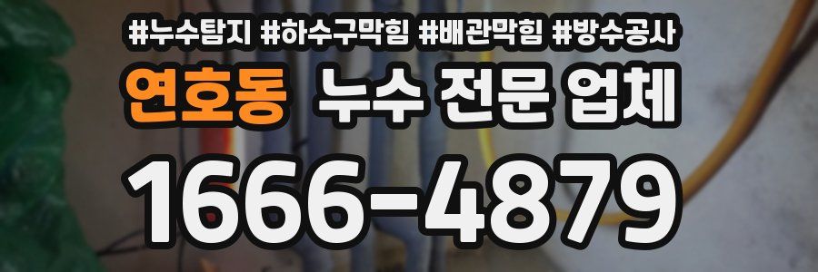 연호동 누수 전문 업체