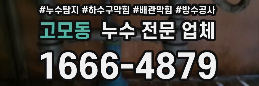 고모동 누수 전문 업체
