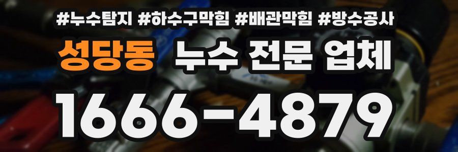 성당동 누수 전문 업체