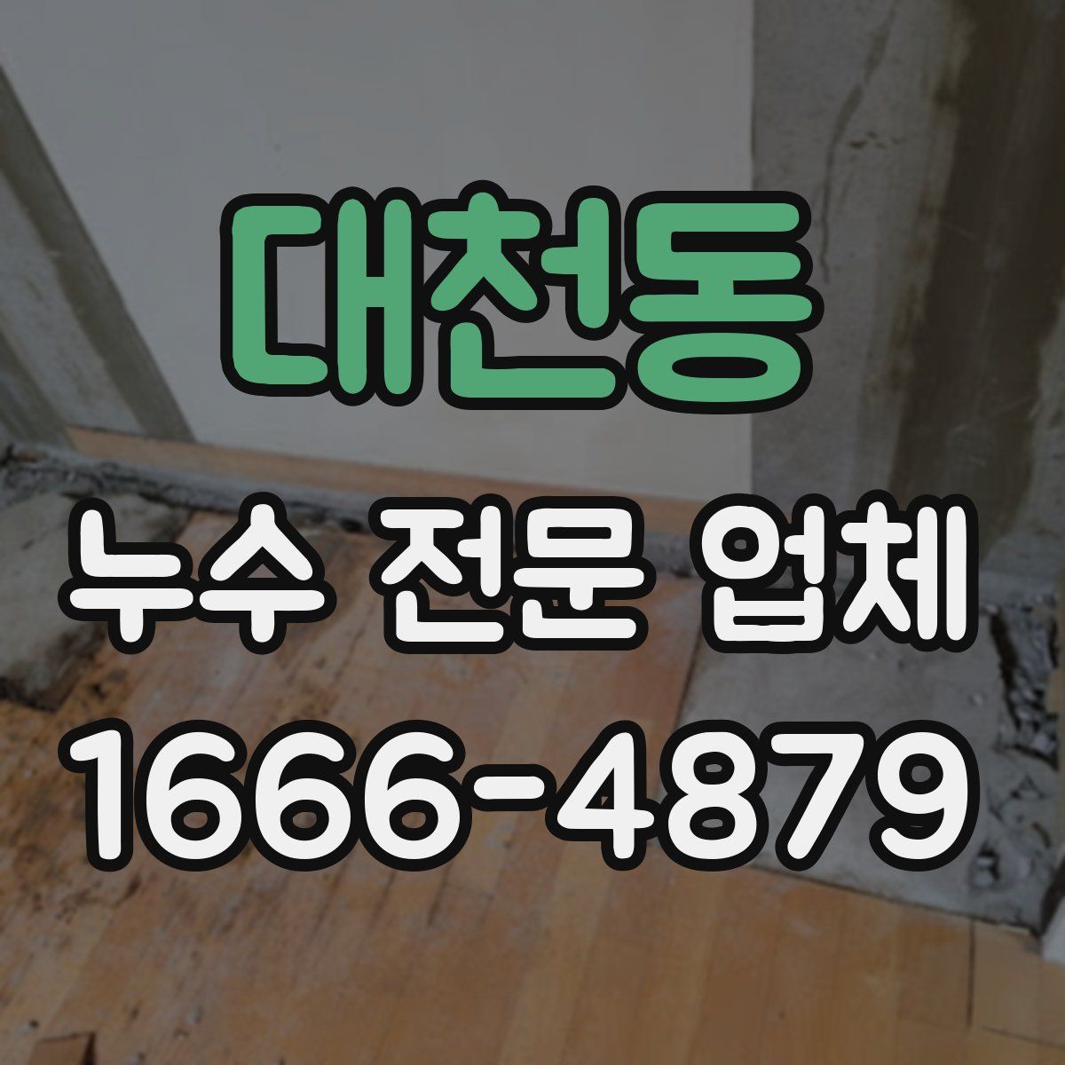 대천동 누수 전문 업체