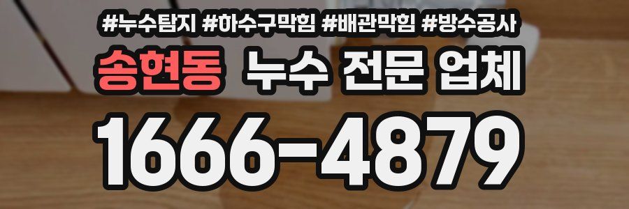 송현동 누수 전문 업체