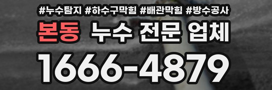 본동 누수 전문 업체