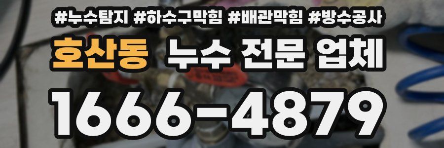 호산동 누수 전문 업체