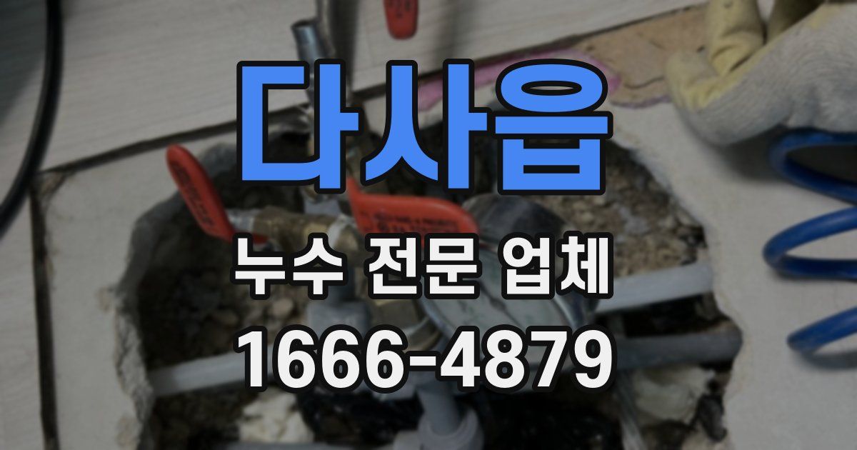 다사읍 누수 전문 업체