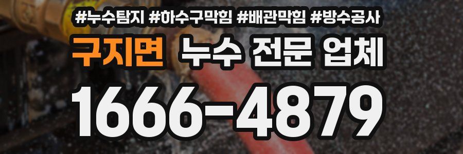 구지면 누수 전문 업체