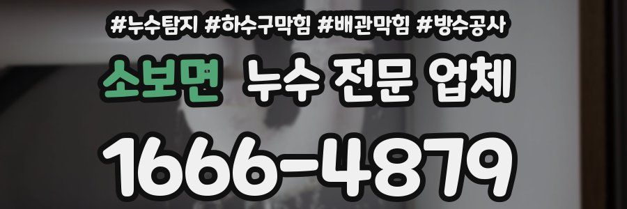 소보면 누수 전문 업체