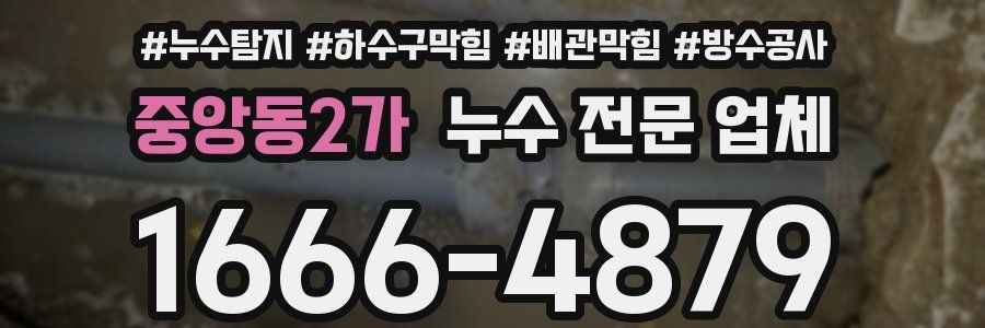 중앙동2가 누수 전문 업체