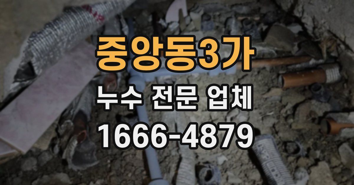 중앙동3가 누수 전문 업체