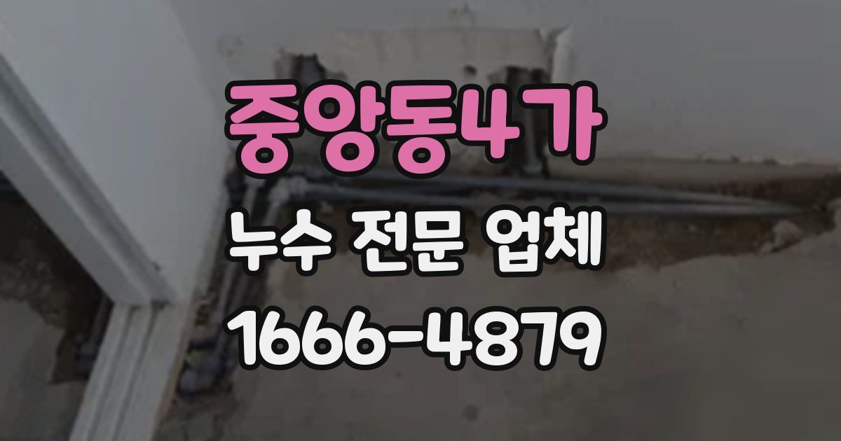 중앙동4가 누수 전문 업체