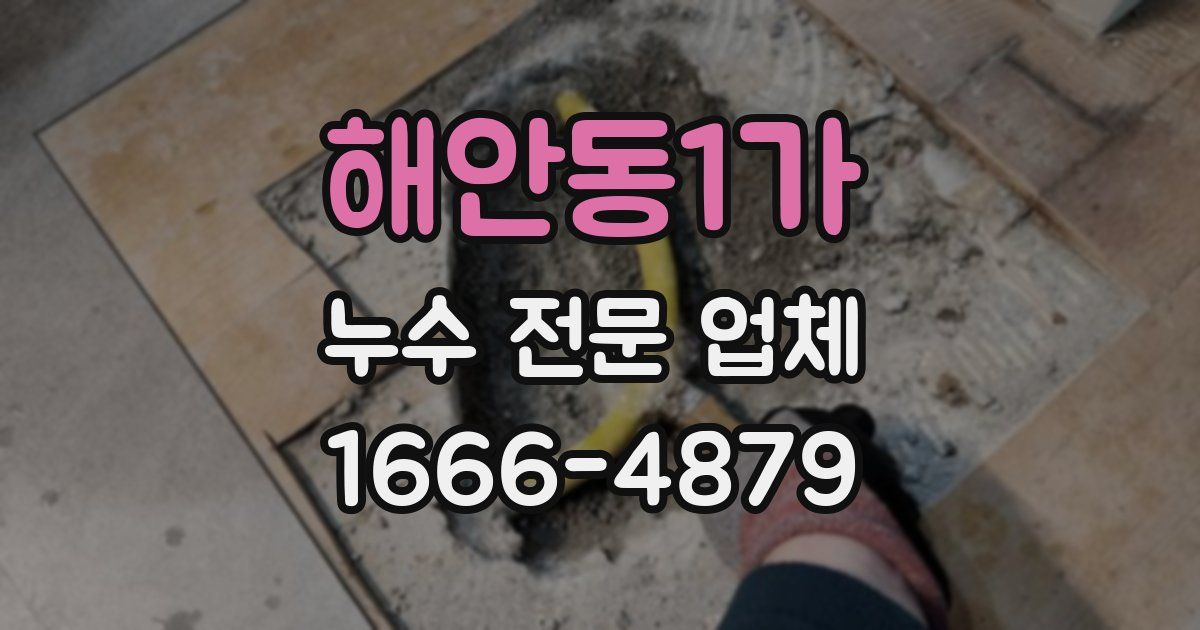 해안동1가 누수 전문 업체