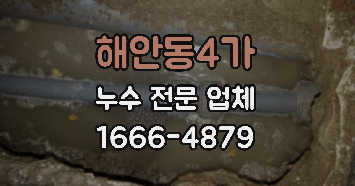 해안동4가 누수 전문 업체