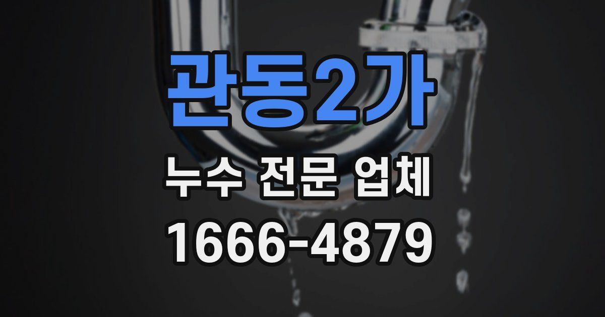 관동2가 누수 전문 업체