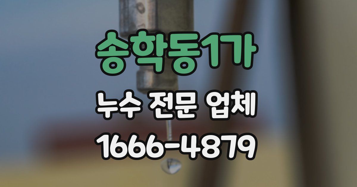 송학동1가 누수 전문 업체