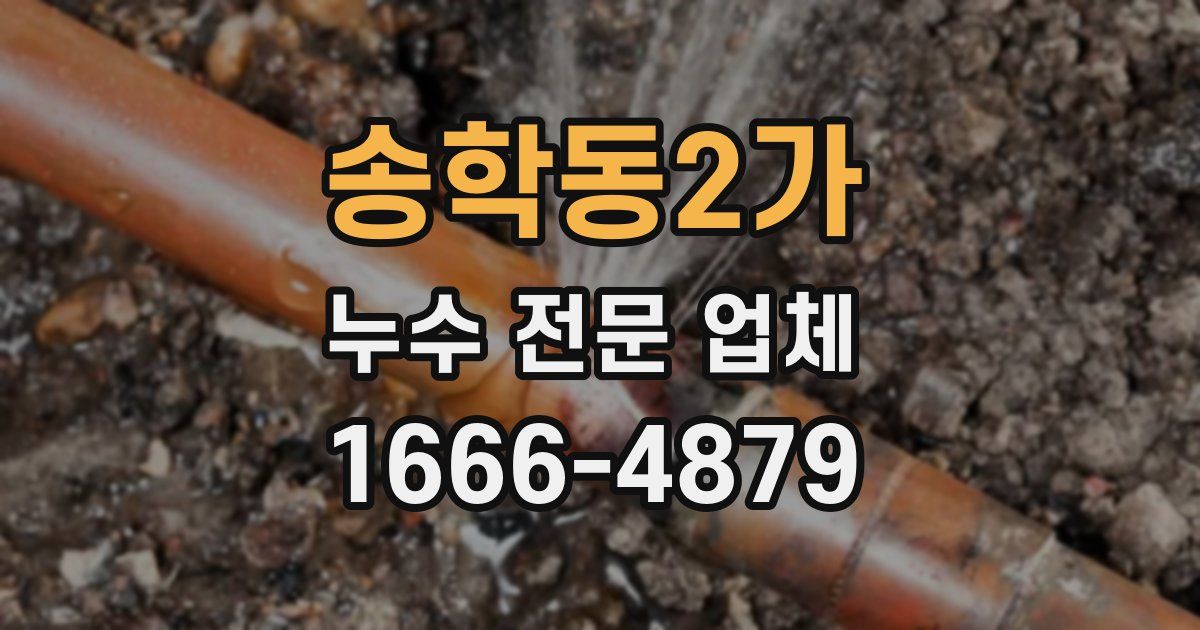 송학동2가 누수 전문 업체