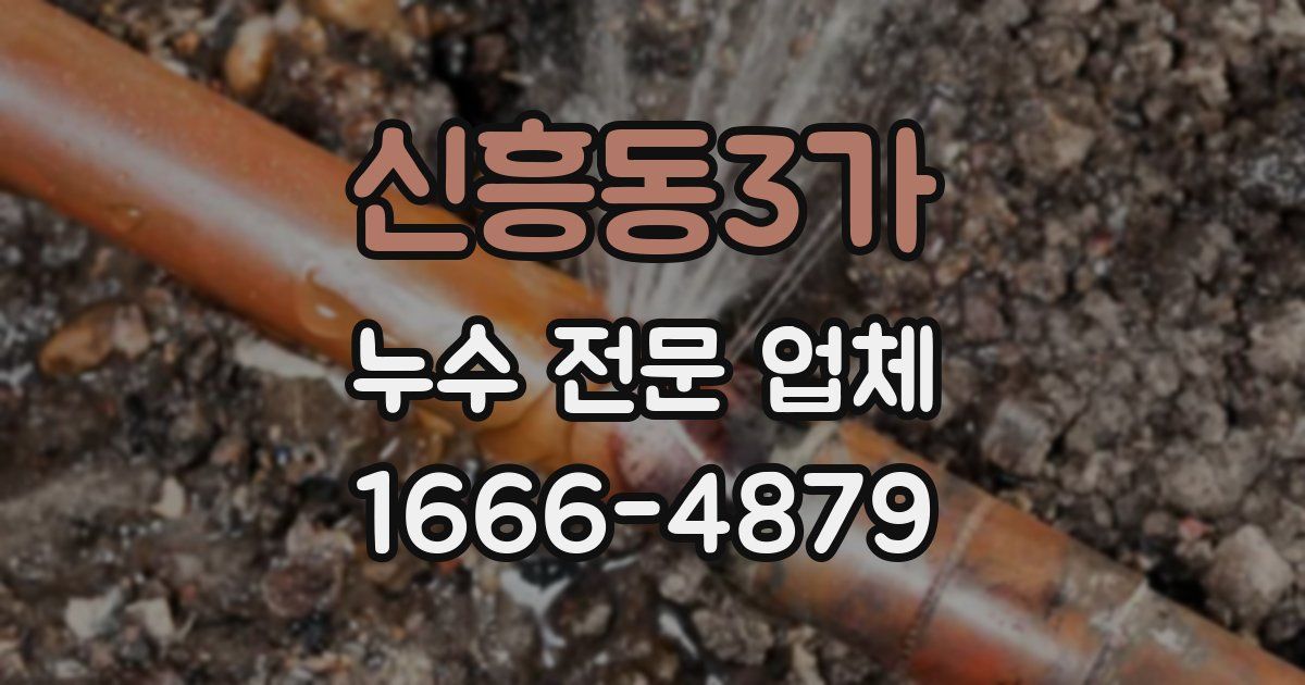 신흥동3가 누수 전문 업체