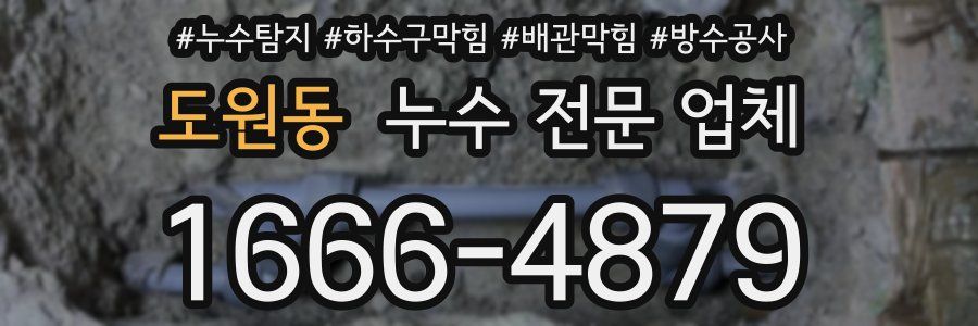 도원동 누수 전문 업체