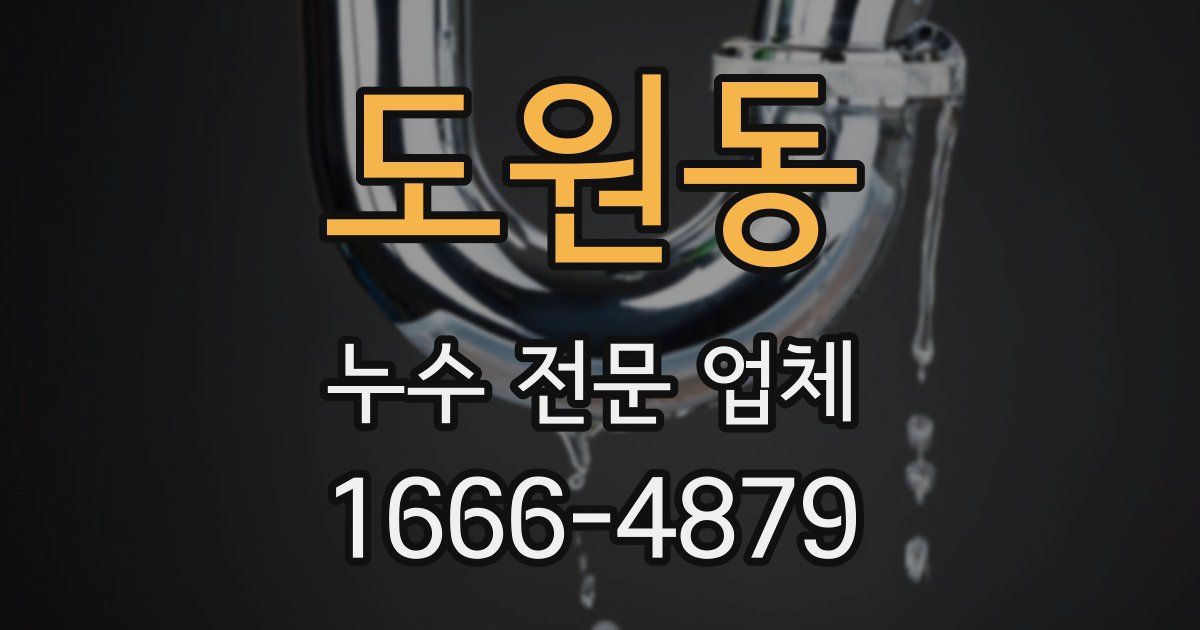 도원동 누수 전문 업체