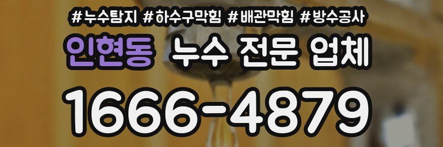 인현동 누수 전문 업체