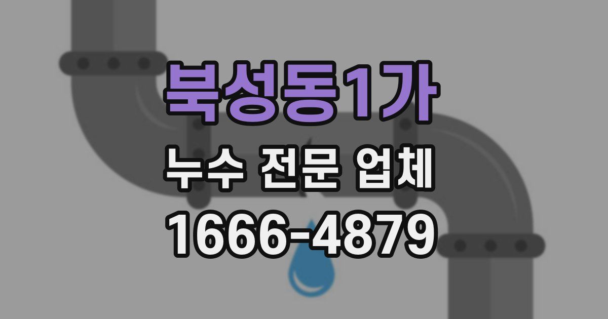 북성동1가 누수 전문 업체