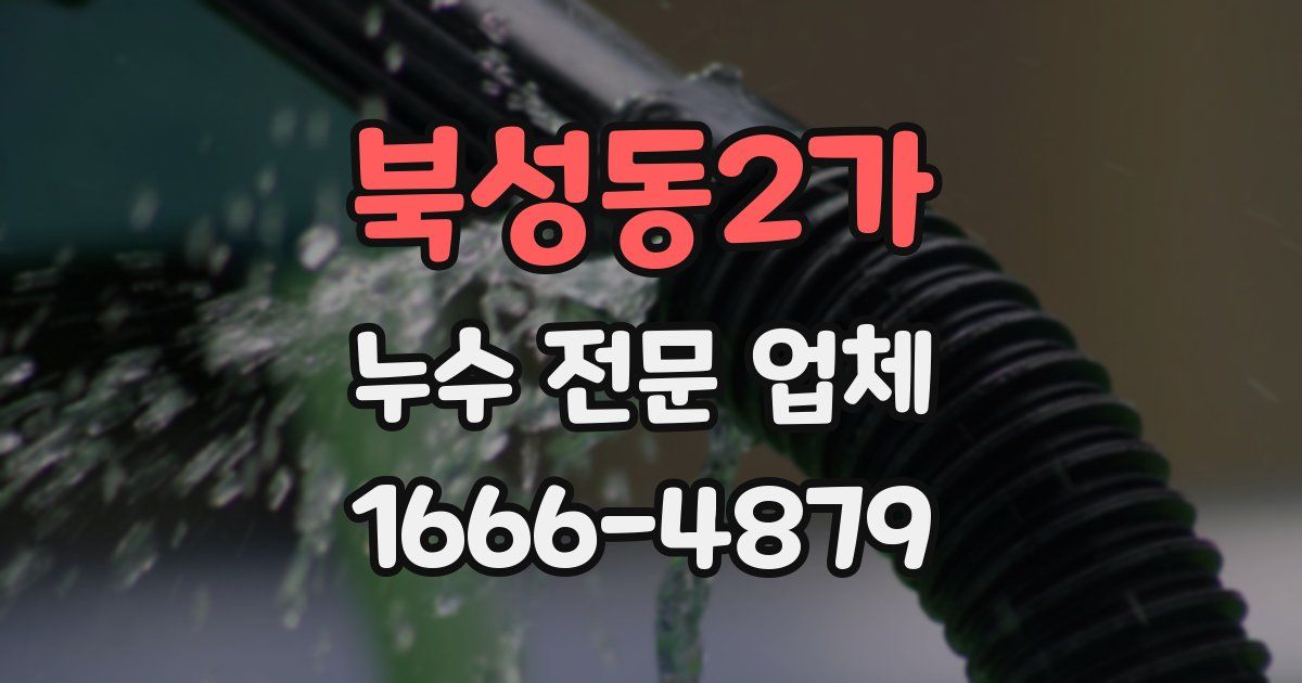 북성동2가 누수 전문 업체