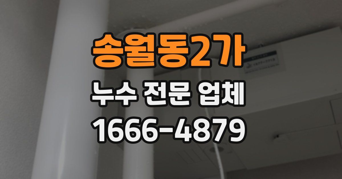송월동2가 누수 전문 업체