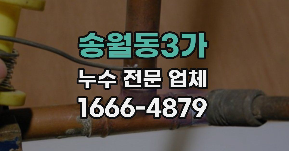 송월동3가 누수 전문 업체