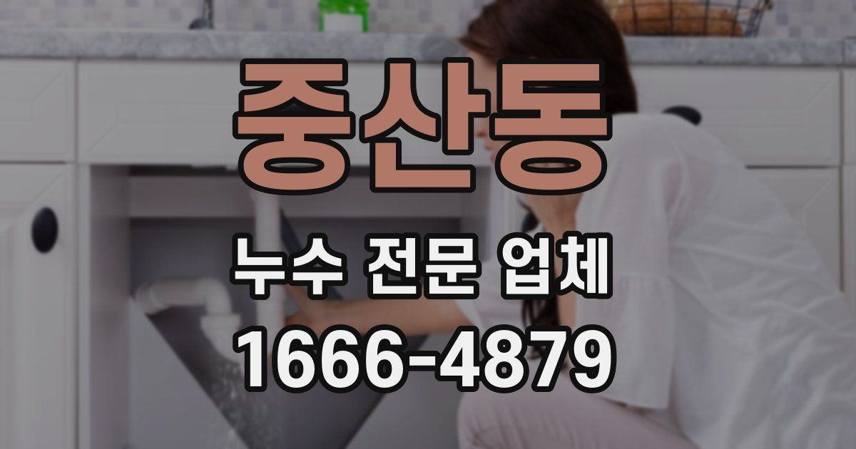 중산동 누수 전문 업체