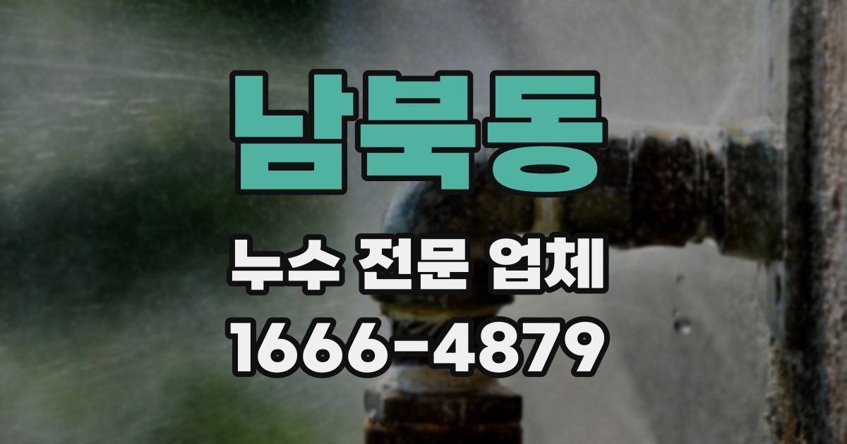 남북동 누수 전문 업체