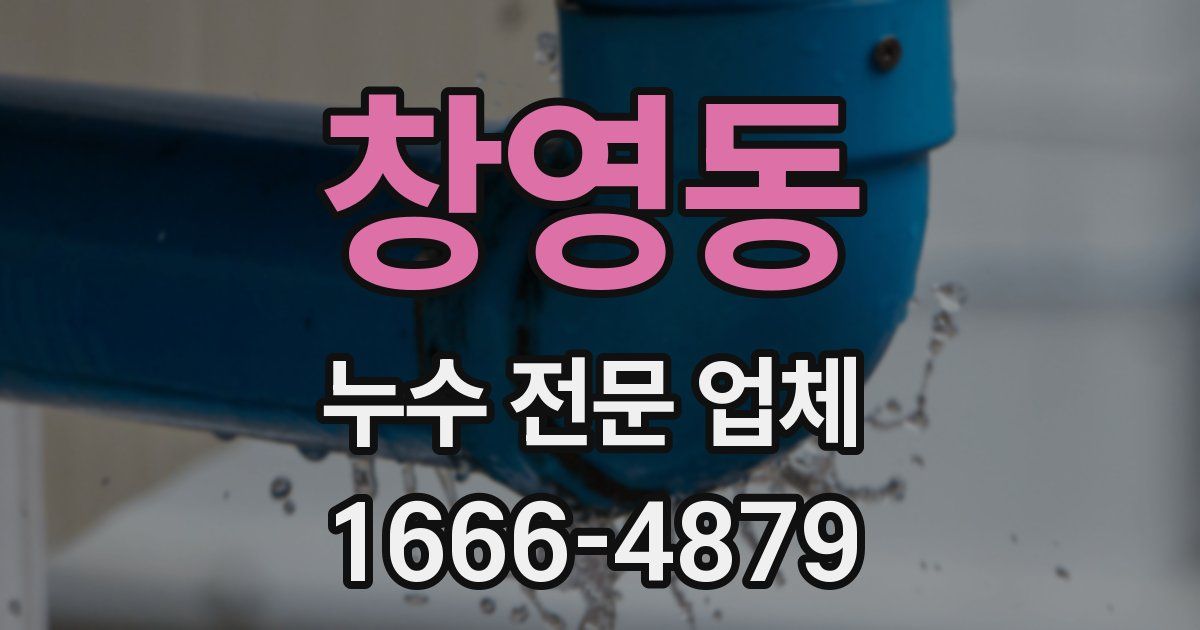 창영동 누수 전문 업체