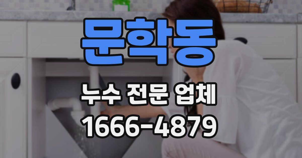 문학동 누수 전문 업체