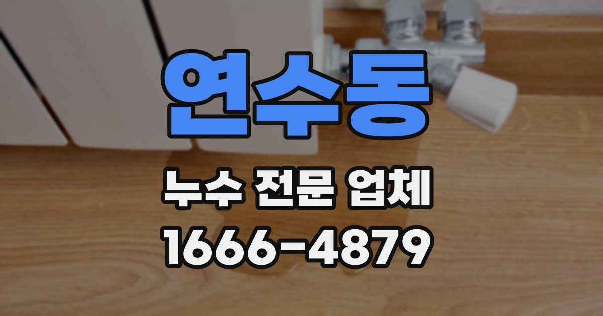 연수동 누수 전문 업체