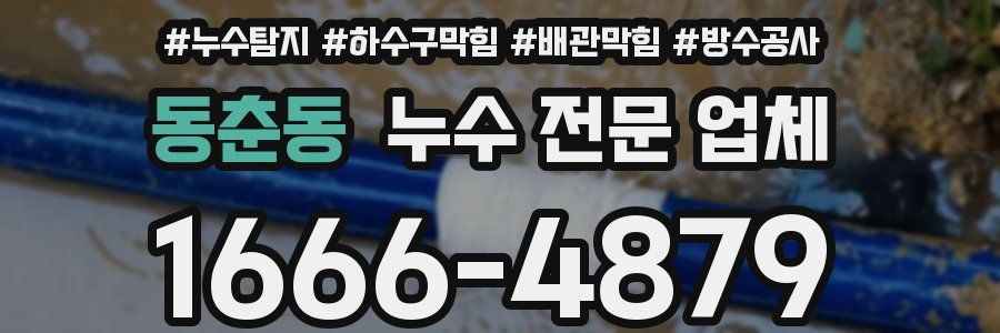 동춘동 누수 전문 업체