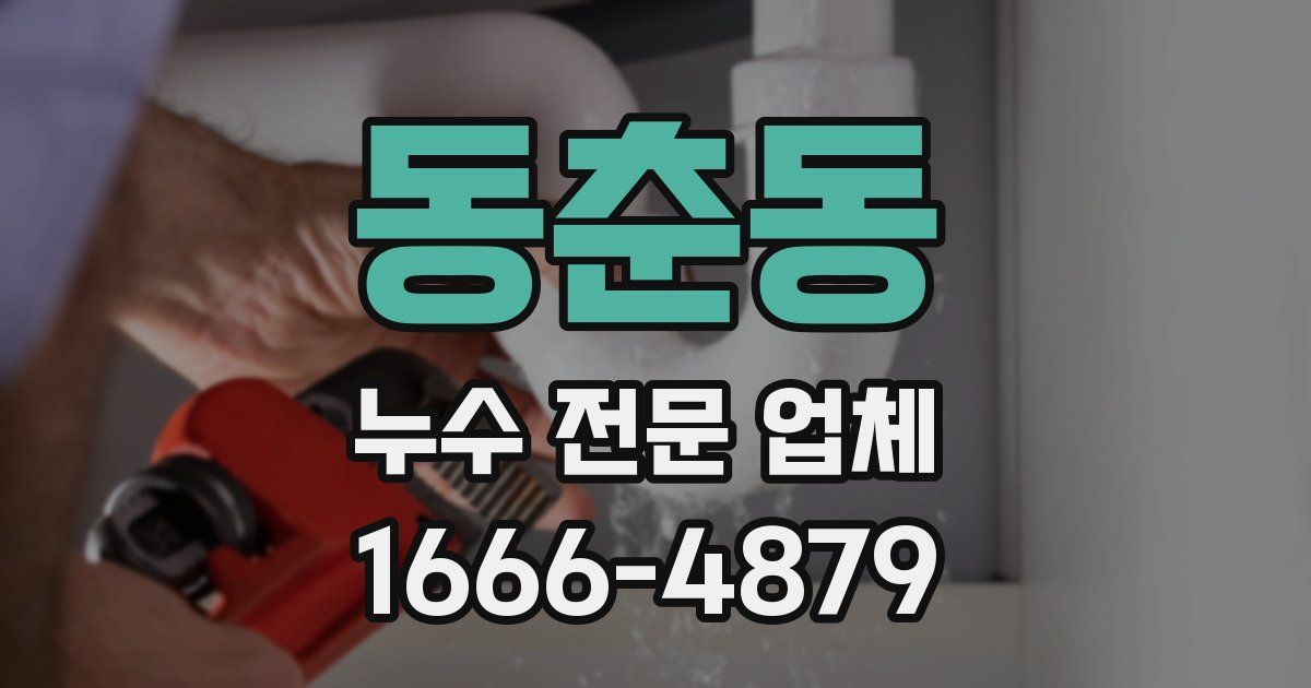 동춘동 누수 전문 업체