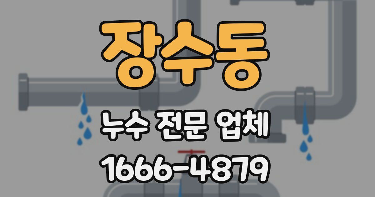 장수동 누수 전문 업체