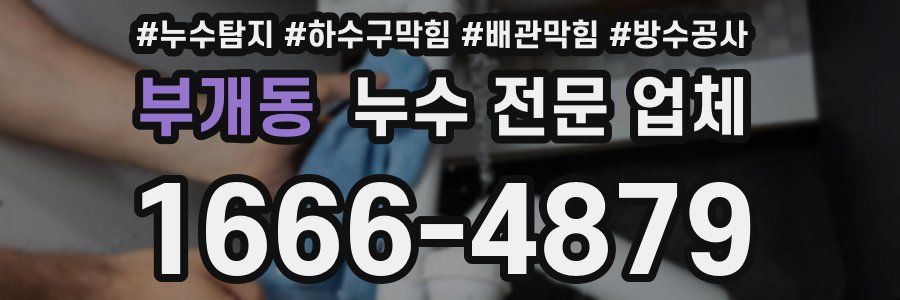 부개동 누수 전문 업체