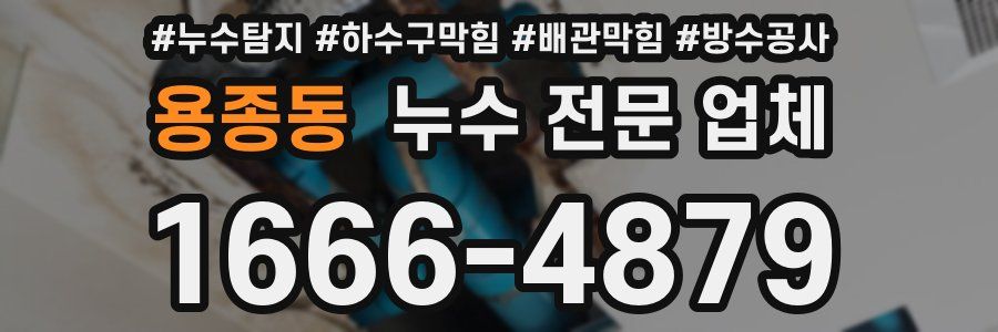 용종동 누수 전문 업체