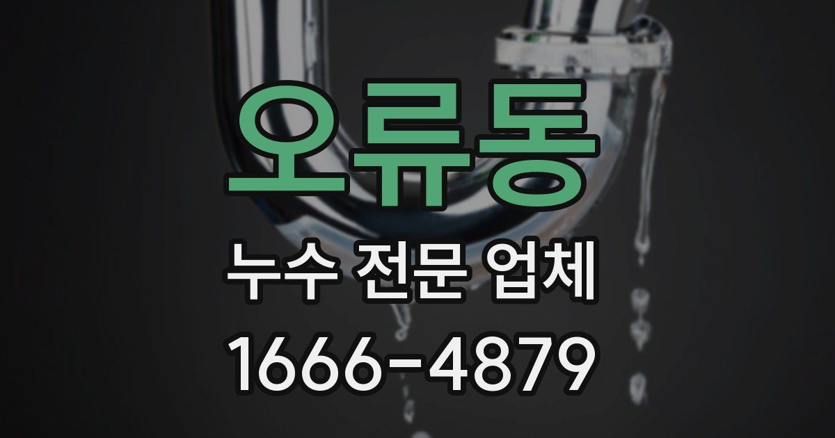 오류동 누수 전문 업체
