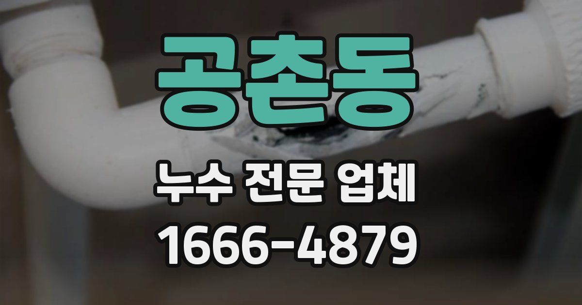 공촌동 누수 전문 업체