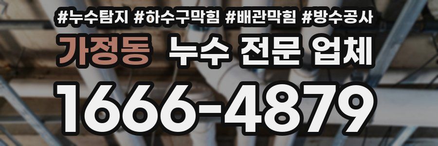 가정동 누수 전문 업체