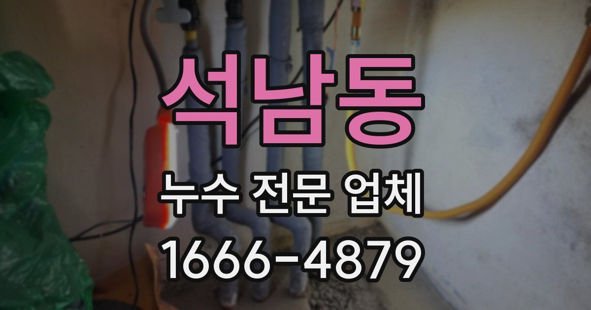석남동 누수 전문 업체