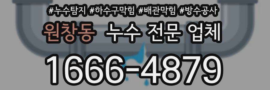원창동 누수 전문 업체