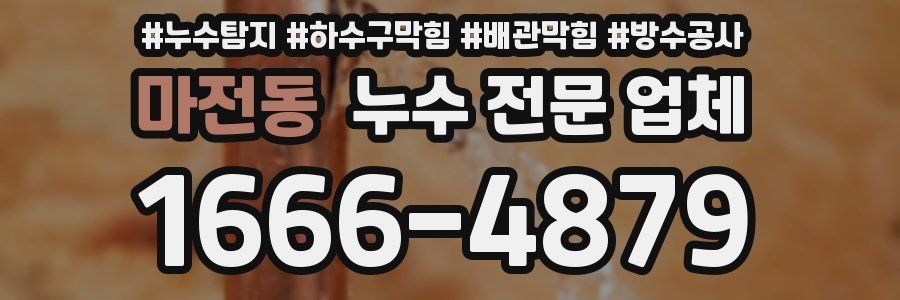 마전동 누수 전문 업체