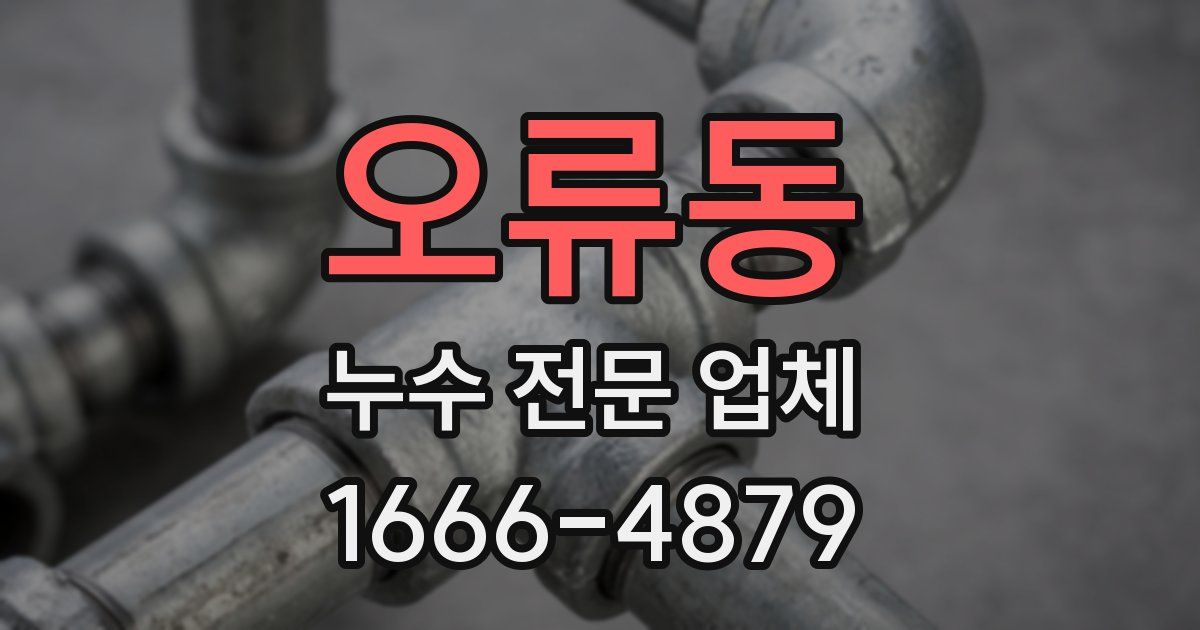 오류동 누수 전문 업체