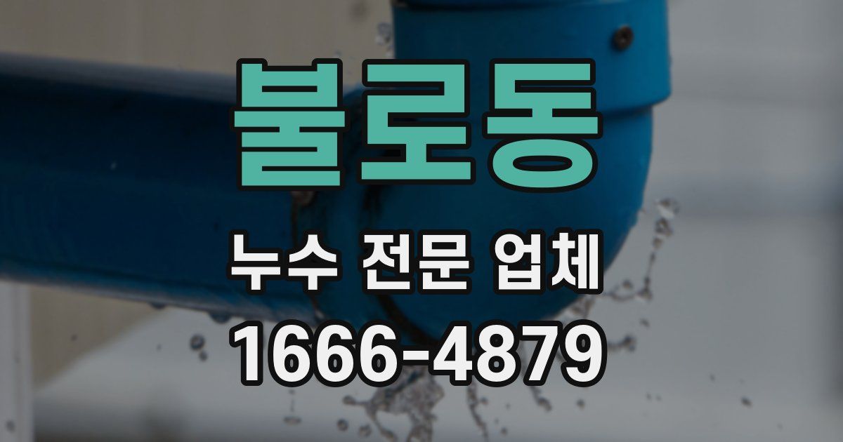 불로동 누수 전문 업체