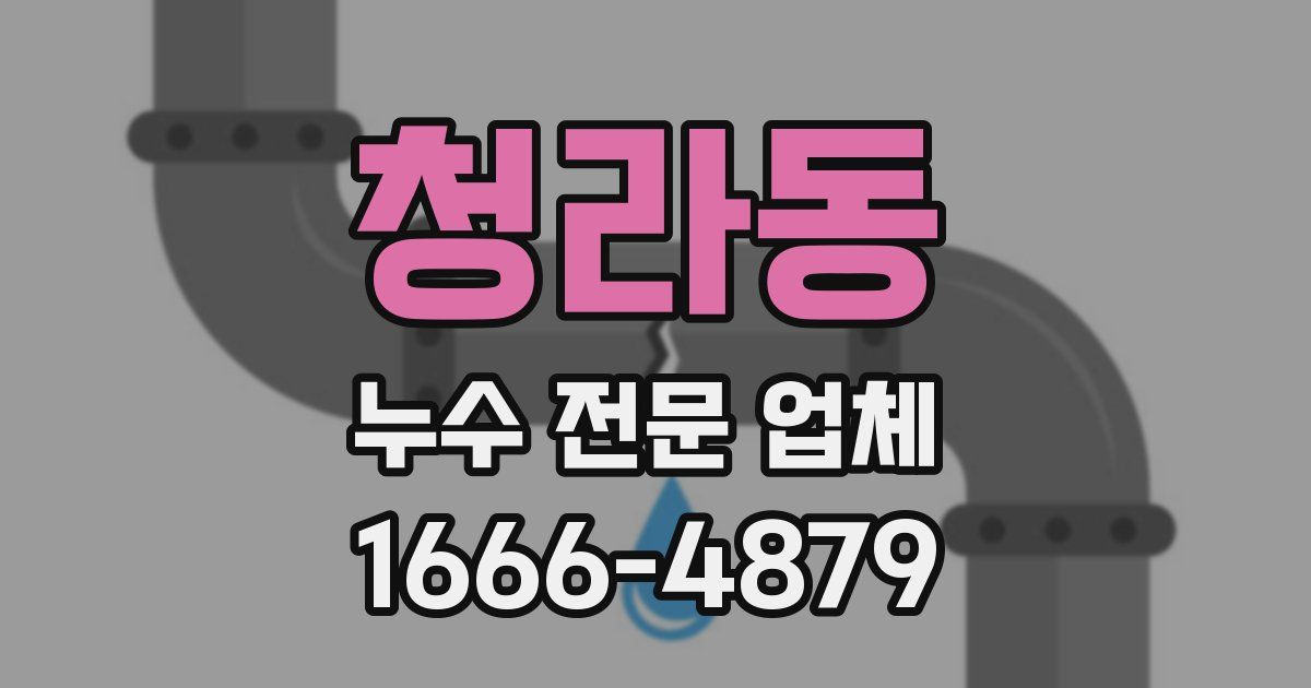 청라동 누수 전문 업체