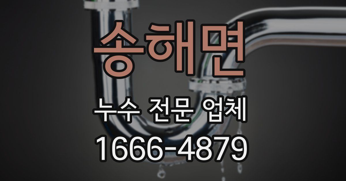 송해면 누수 전문 업체