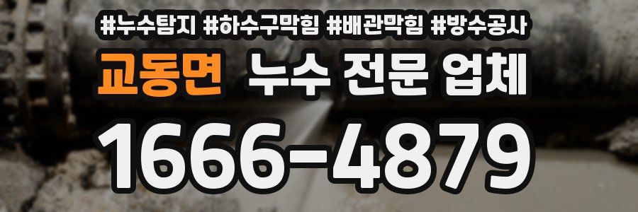 교동면 누수 전문 업체
